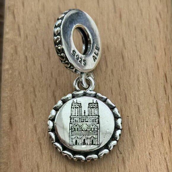 Pandora Paris Notre Dame Charm Pendant, S925 Silver Bracelets - Picture 1 of 4